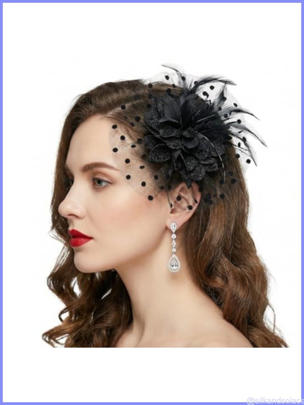 Women's Fascinator Hat Feather Mesh Headband Hair Clip One Size